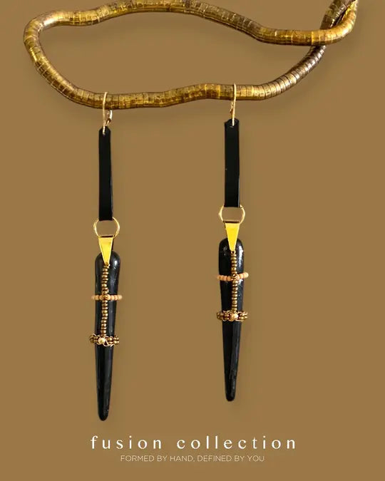 Fusion Enerji Siyah Küpe