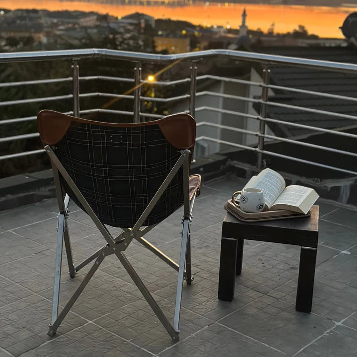 Eir Throne Hakiki Deri Sandalye & Paslanmaz Çelik İskelet