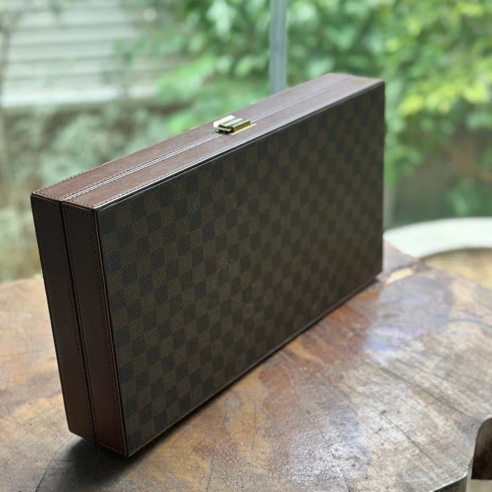 Diamante Deri Kaplama Kişiselleştirilebilir Tavla