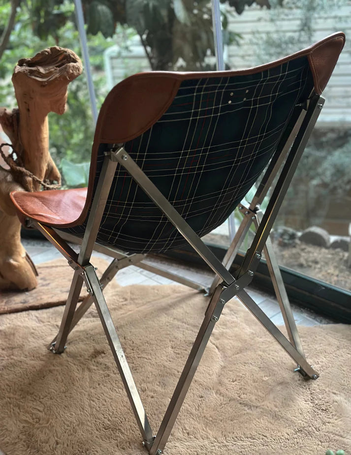 Eir Throne Hakiki Deri Sandalye & Paslanmaz Çelik İskelet