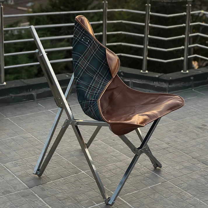 Eir Throne Hakiki Deri Sandalye & Paslanmaz Çelik İskelet