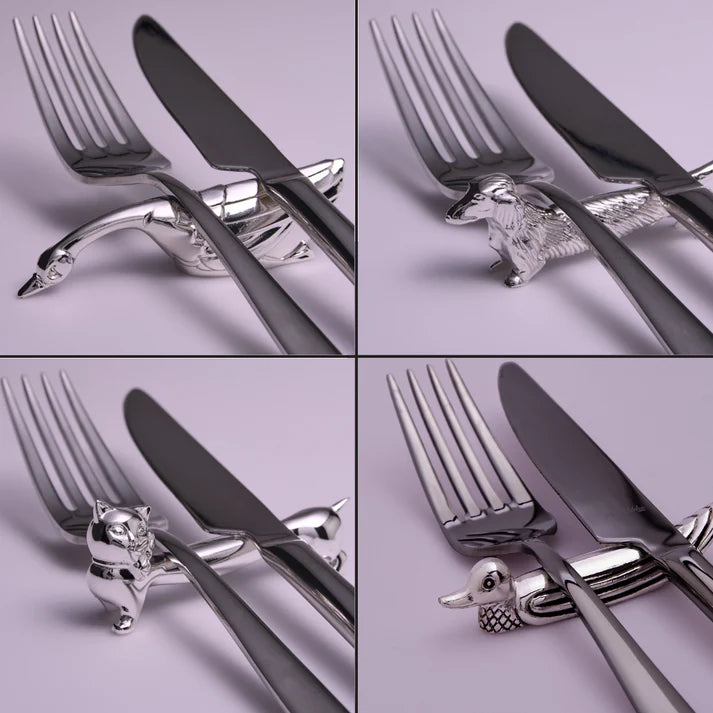 Brisingamen Gümüş Kaplama 6’lı Bıçak Dayama Seti