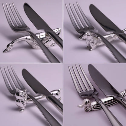 Brisingamen Gümüş Kaplama 6’lı Bıçak Dayama Seti