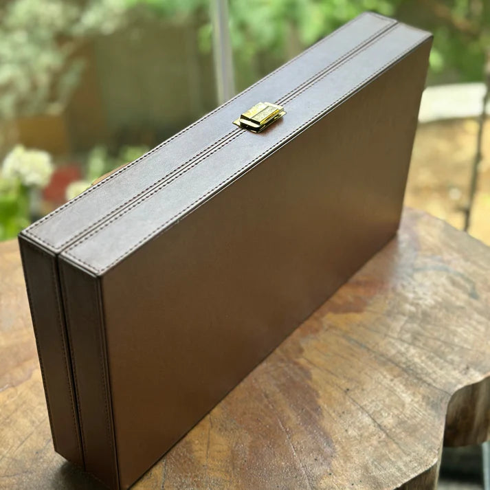 Diamante Deri Kaplama Kişiselleştirilebilir Tavla