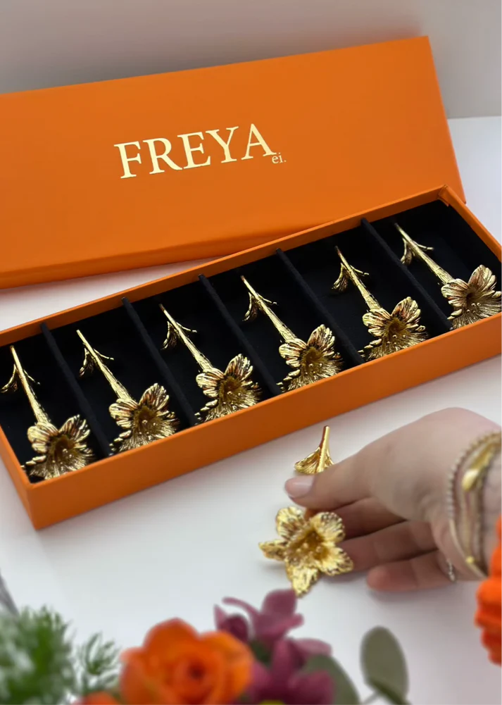 Tusenfryd Çiçek Figürlü 6’lı Bıçak Dayama