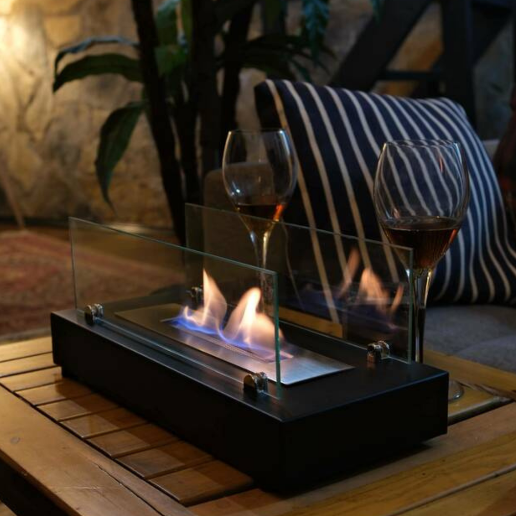 AURAFIRE Masa Üstü Bioethanol Şömine – Siyah