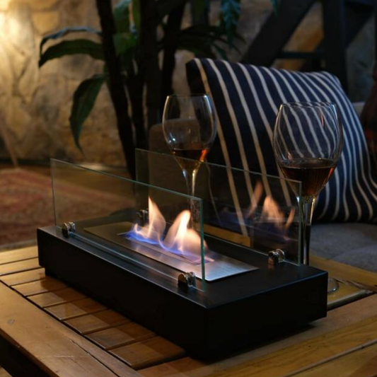 AURAFIRE Masa Üstü Bioethanol Şömine – Siyah