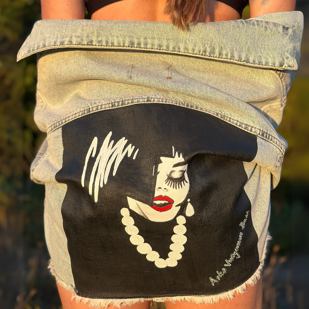 El Boyaması Sezen Aksu Ceketi - Özel Tasarım