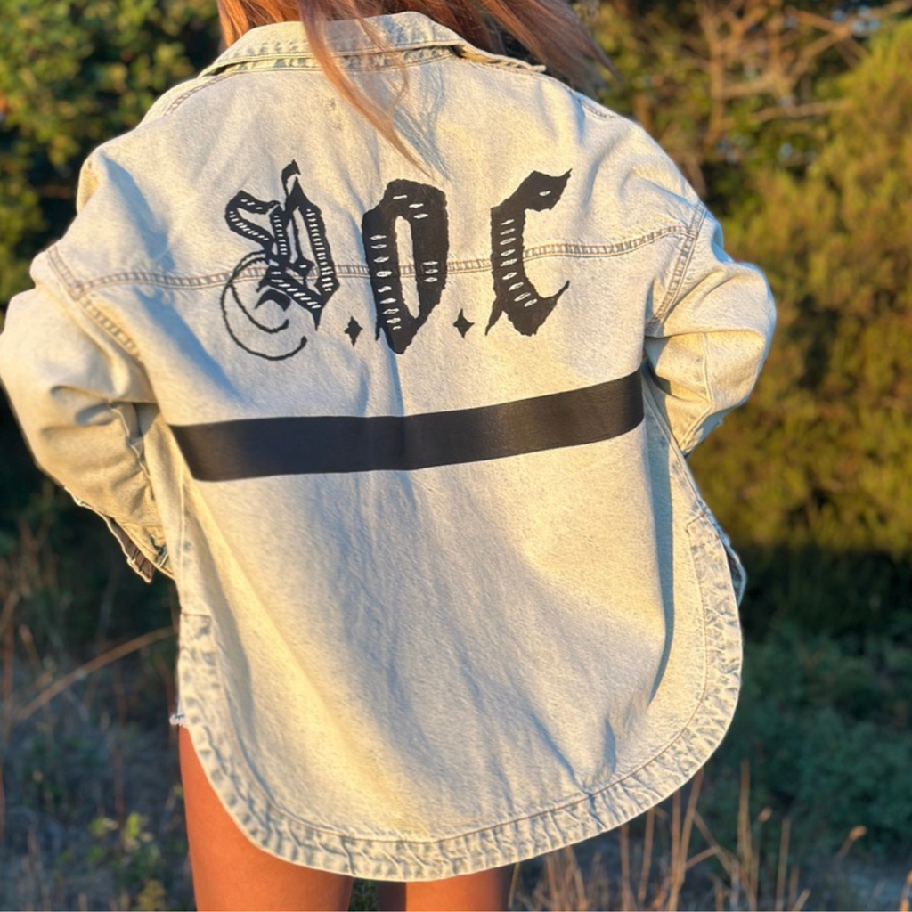 Özel Tasarım El Boyaması Denim Ceket – VOC