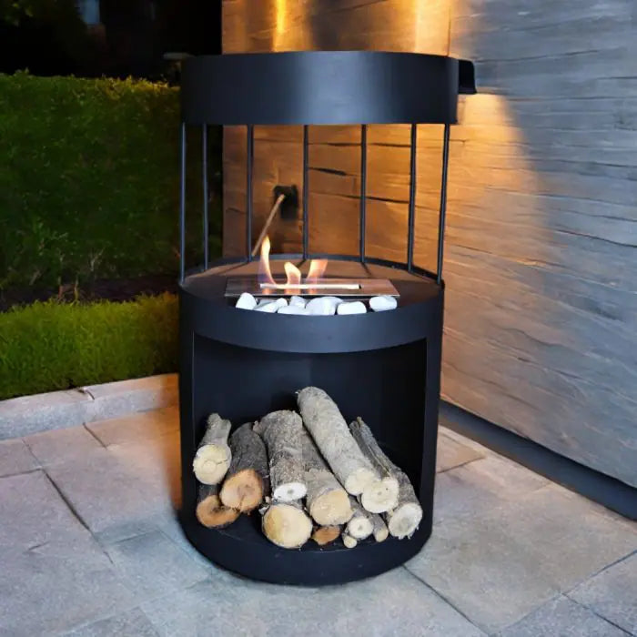 BARREL Ayaklı Bioethanol Şömine (Bacasız – Isıtıcı Özellikli)