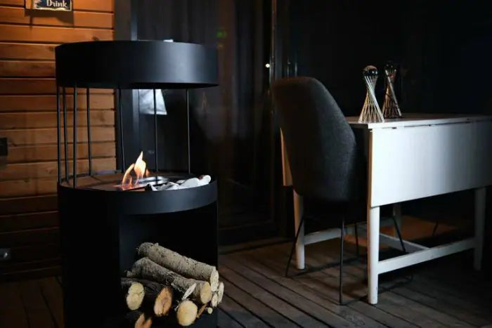 BARREL Ayaklı Bioethanol Şömine (Bacasız – Isıtıcı Özellikli)