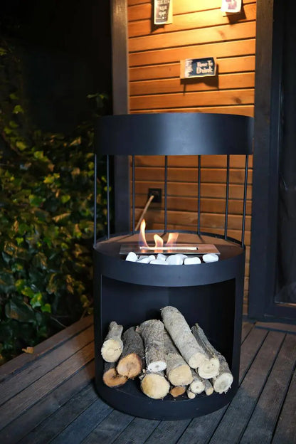 BARREL Ayaklı Bioethanol Şömine (Bacasız – Isıtıcı Özellikli)