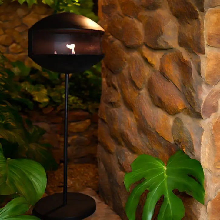 FLARE Ayaklı Bioethanol Şömine (Bacasız – İç & Dış Mekân)