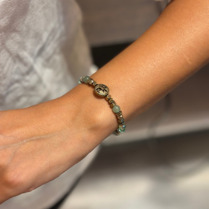 Isis Bileklik –  Aventurin, Swarovski Kristal ve Hematit