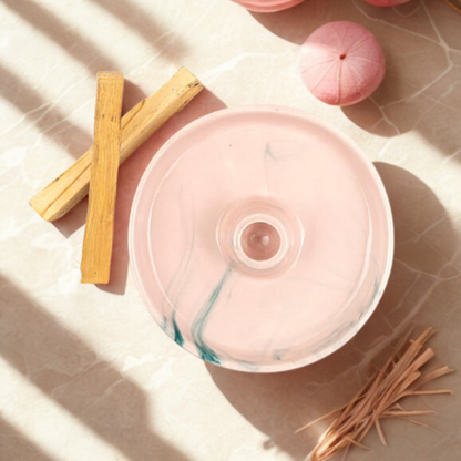 Pembe Seramik Palo Santo Ağaç Tütsülük