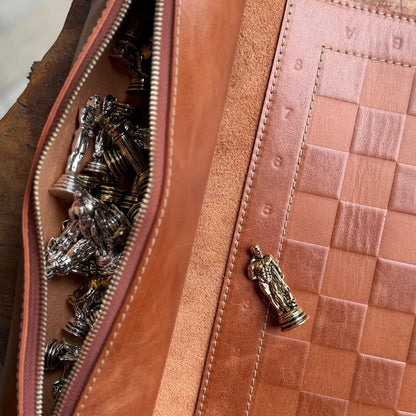 Pantheon Koleksiyon El Yapımı Deri Satranç Takımı