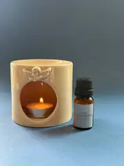 El Yapımı Melek Sembollü Seramik Buhurdanlık