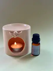 El Yapımı Melek Sembollü Seramik Buhurdanlık