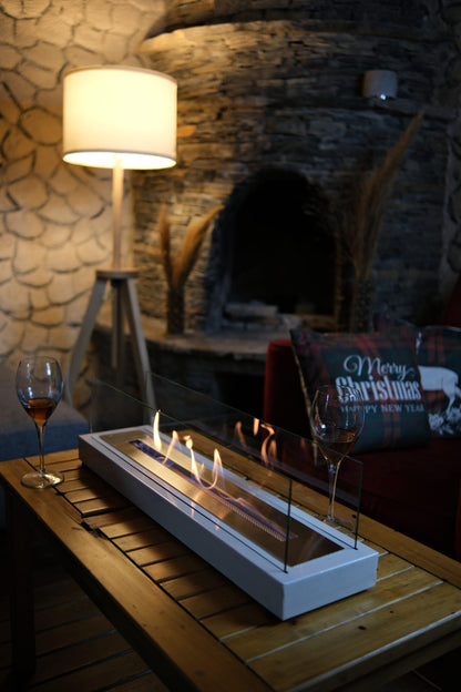 AURAFIRE Masaüstü Şömine - Beyaz