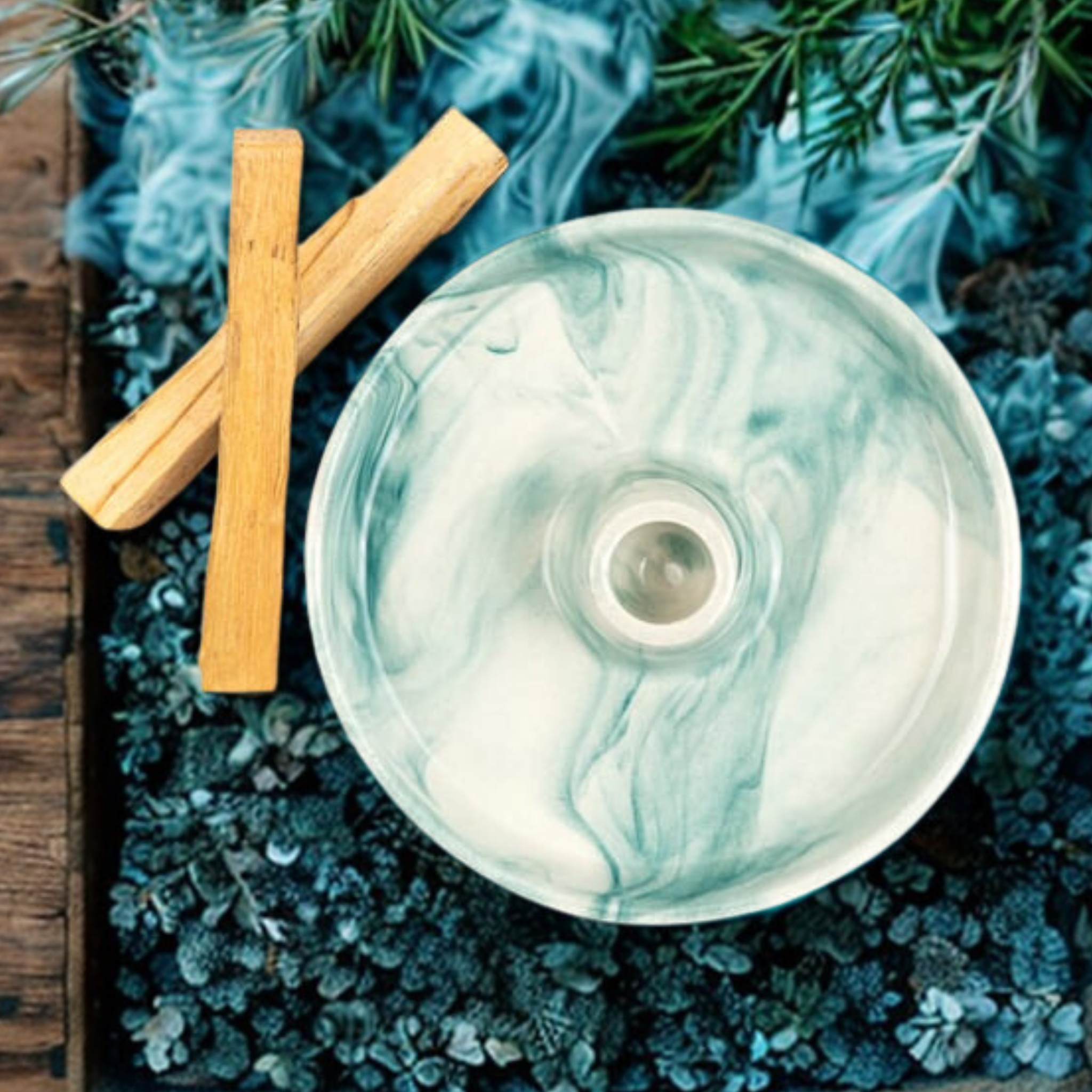 Yeşil Seramik Palo Santo Tütsülük